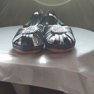 Blue confort sandals